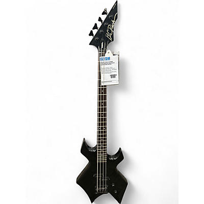 Used B.C. Rich PLATINUM SERIES WARLOCK BASS Black Electric Bass Guitar