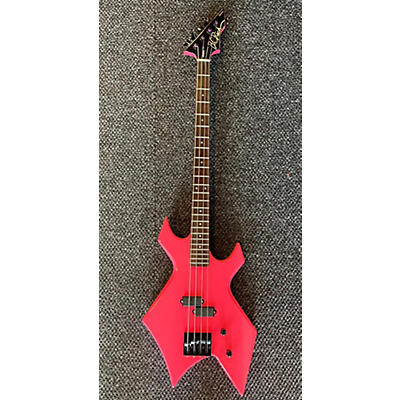 B.C. Rich Used B.C. Rich PLATINUM SERIES WARLOCK BASS Pink Electric Bass Guitar