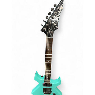 Used B.C. Rich PLATINUM SERIES WARLOCK TEAL Solid Body Electric Guitar