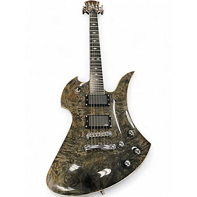 Used B.C. Rich Pro X Mockingbird Black Burl Solid Body Electric Guitar