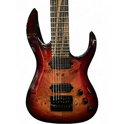 Used B.C. Rich Prophecy Shredzilla 7 String Lava Burst Solid Body Electric Guitar