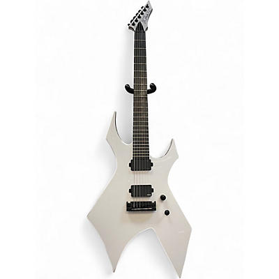 Used B.C. Rich Prophecy Warlock Quad Bridge Matte White Solid Body Electric Guitar