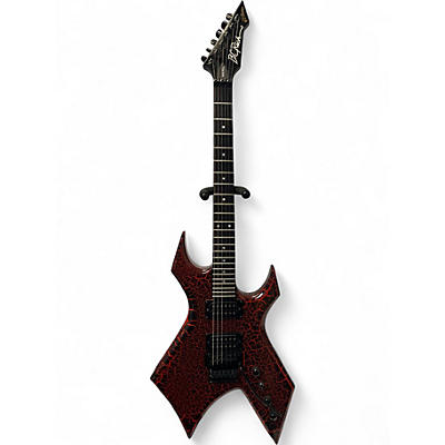 Used B.C. Rich Stranger Things "Eddie's" Inspired NJ Series Warlock Red Crackle Solid Body Electric Guitar