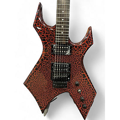 B.C. Rich Used B.C. Rich Stranger Things "Eddies" Warlock Red Crackle Solid Body Electric Guitar