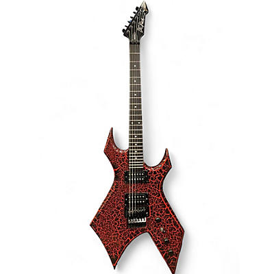 Used B.C. Rich Stranger Things Warlock NJ Series Red Crackle Solid Body Electric Guitar