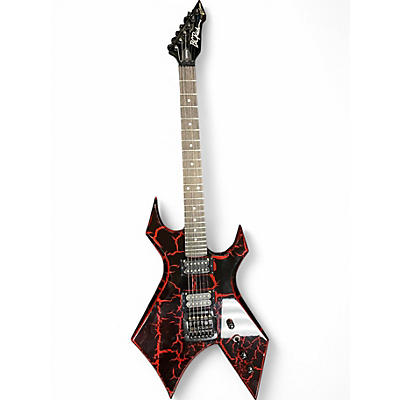 Used B.C. Rich WARLOCK CUSTOM RED CRACKLE Solid Body Electric Guitar