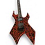 Used B.C. Rich Warlock Legacy Kahler Red Crackle Solid Body Electric Guitar Red Crackle