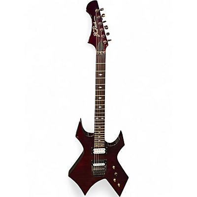 Used B.C. Rich Warlock MK 7 Trans Red Solid Body Electric Guitar