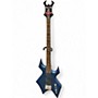Used B.C. Rich Warlock One Bass Metallic Blue Electric Bass Guitar Metallic Blue