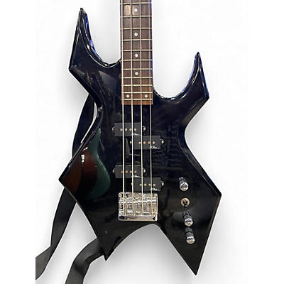 Used B.C. Rich Warlock Platinum Black Electric Bass Guitar