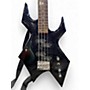 Used B.C. Rich Warlock Platinum Black Electric Bass Guitar Black