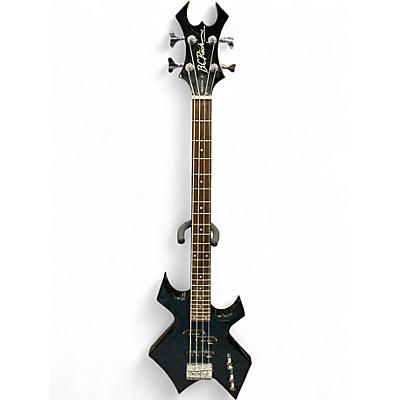 Used B.C. Rich Warlock Platinum Series Midnight Blue Electric Bass Guitar