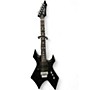 Used B.C. Rich Warlock with Floyd Rose Metallic Black Solid Body Electric Guitar Metallic Black