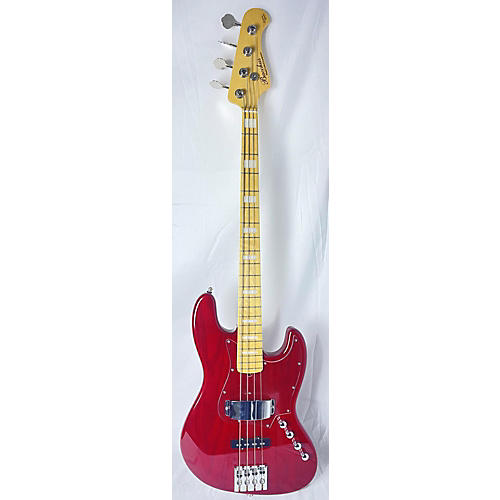 Used BACCHUS WOODLINE 417 Trans Red Electric Bass Guitar Trans Red