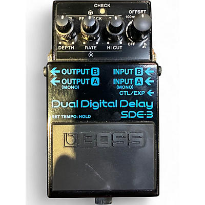 Used BOSS DUAL DIGITAL DELAY SDE-3 Effect Pedal