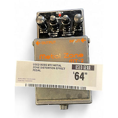 Used BOSS MT2 Metal Zone Distortion Effect Pedal