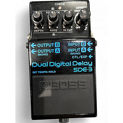 Used BOSS SDE-3 DUAL DIGITAL DELAY Effect Pedal