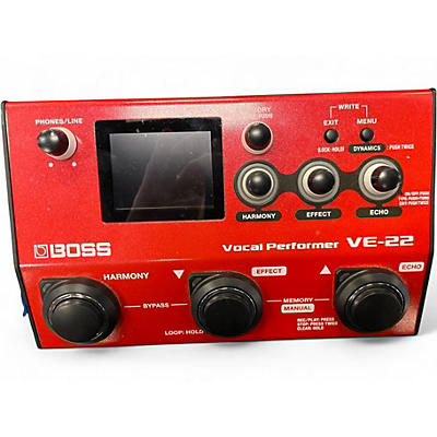 Used BOSS VE22 Vocal Performer Effect Pedal Package