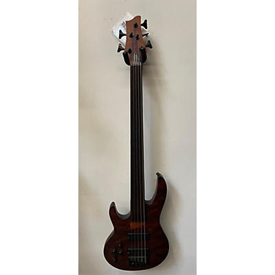 Used BRICE HXB 405 Left Handed Natural Electric Bass Guitar