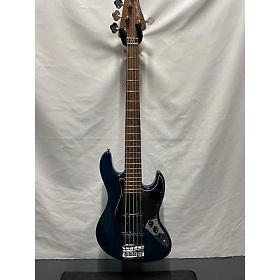 Used Bacchus Woodline Series Blue Electric Bass Guitar