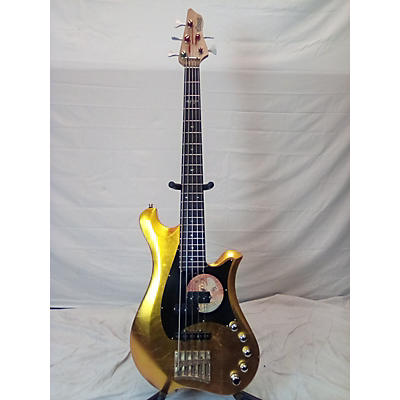 Used Bacci Marleo 5 Gold Leaf Electric Bass Guitar