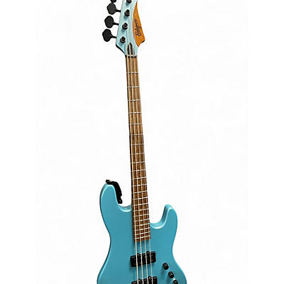 Used Balaguer Goliath Shape Custom Build Metallic Lake Placid Blue Electric Bass Guitar