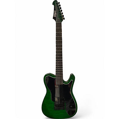 Used Balaguer Woodman 7 String Custom Green Solid Body Electric Guitar