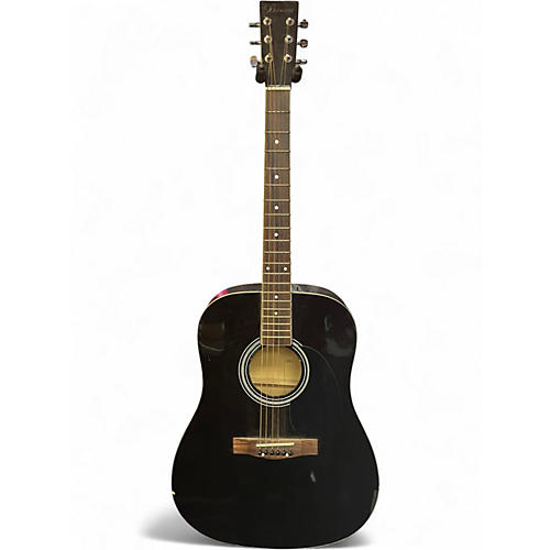 Used Barcelona D500 BLACK Acoustic Guitar BLACK