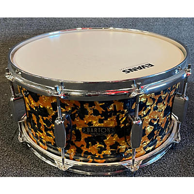 Barton Drums Used Barton Drums 14X6.5 Studio Custom Drum Black And Gold Pearl