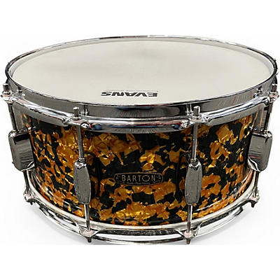 Used Barton Drums 14in studio snare gold flake Drum