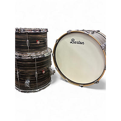 Used Barton Drums 3 Piece Essential Beech Ebony Finish Drum Kit