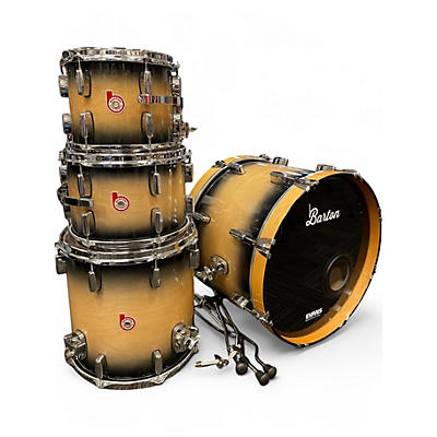 Used Barton Drums 4 Piece Landrum Series Black Burst Drum Kit