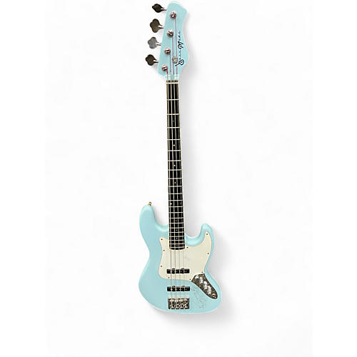 Used Bass Mod J Bass Light Blue Electric Bass Guitar Light Blue