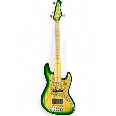 Used Bass Mods Fred Hammond FH-1960 Vintage Green Burst Electric Bass Guitar