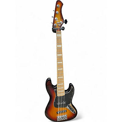 Used Bass Mods K534 3 Tone Sunburst Electric Bass Guitar