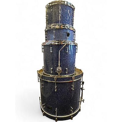 Used Battlefield Drums 4 Piece Custom Sparkle Purple Drum Kit