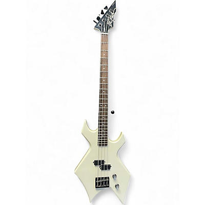 Used Bc Rich WARLOCK Alpine White Electric Bass Guitar