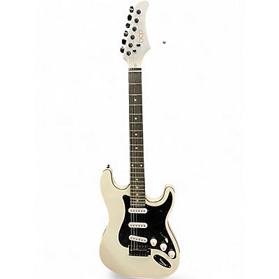 Used Bcp S Style White Solid Body Electric Guitar