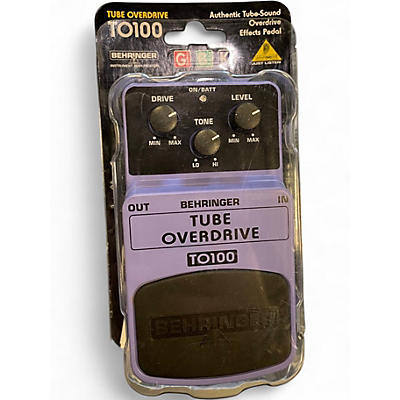 Used Behringer TO100 Tube Overdrive Effect Pedal