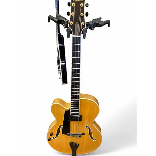 Used Benedetto Guitars Bravo Deluxe Left Handed Natural Hollow Body Electric Guitar Natural