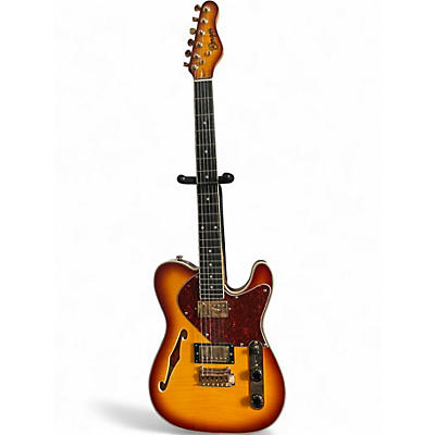 Used Berger Bakersfield Session Pro 2 Tone Sunburst Hollow Body Electric Guitar