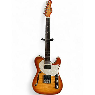 Used Berger Bakersfield deluxe Iced Tea Hollow Body Electric Guitar