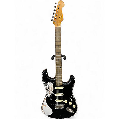 Used Berly S Type Hardtail Relic Black Solid Body Electric Guitar