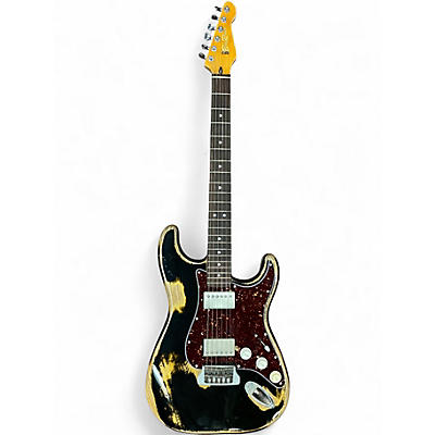 Used Big River Isabella Stratocaster Worn Black Solid Body Electric Guitar