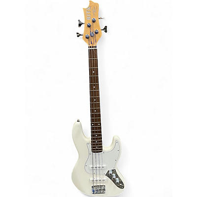 Used Bite J Bite White Electric Bass Guitar