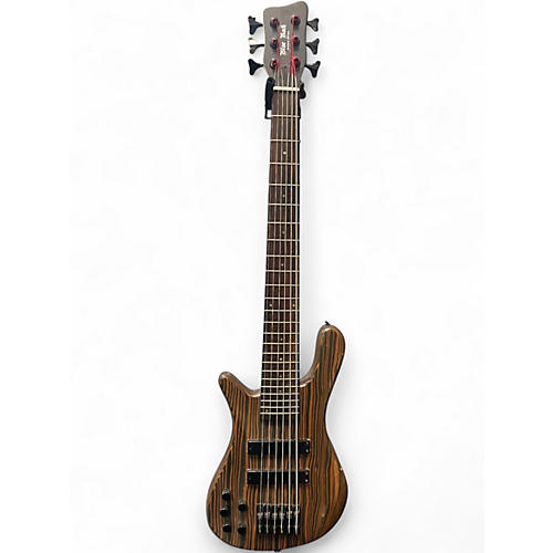 Used Blue Rock zebrawood Natural Electric Bass Guitar Natural