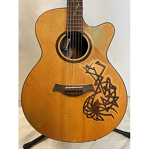 Blueberry Used Blueberry Custom Art Acoustic Electric Guitar art