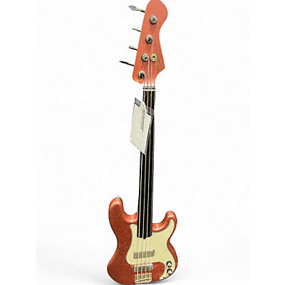 Used Bluesman  Vintage Fretless  Pink Electric Bass Guitar