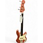 Used Bluesman  Vintage Fretless  Pink Electric Bass Guitar Pink