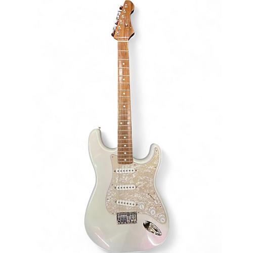 Used Bluesman Vintage SEDAN DELUXE Pearlescent White Solid Body Electric Guitar Pearlescent White